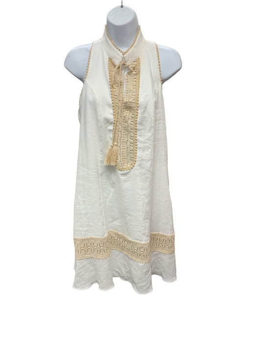 Atina Cristina Women's Linen Dress White L