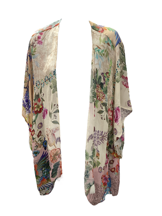 Johnny Was Women’s Silk Kimono Tassel M