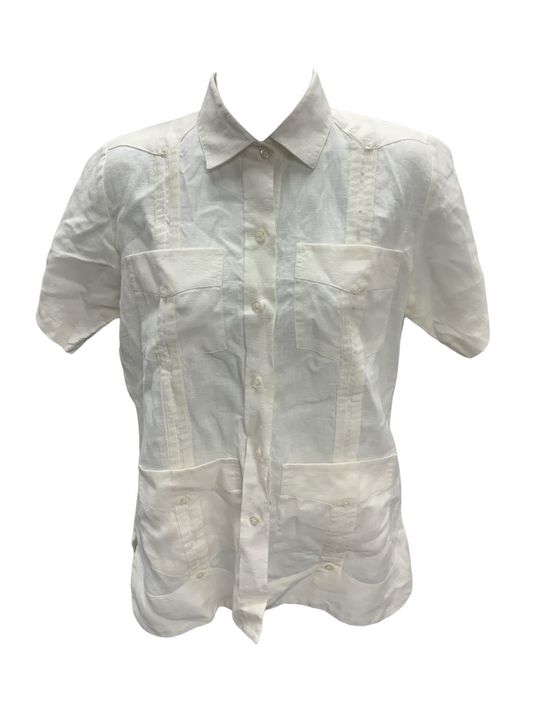 Panabrisa Women's Linen Guayabera White 6