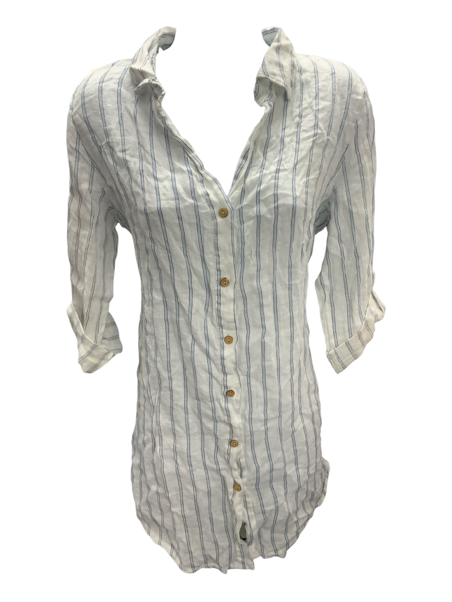 NWT Rosemarine Women's Linen Tunic Stripe M