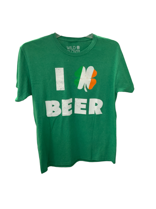 Wild Clover Men's I Shamrock Beer Tee Green M