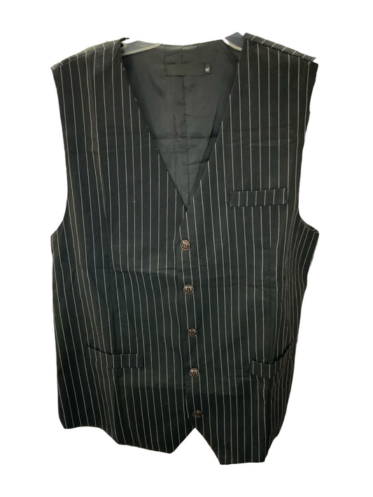 Men’s Stripe Vest Black XL