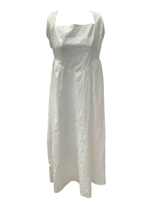 NWT Commense Linen Halter Maxi White M