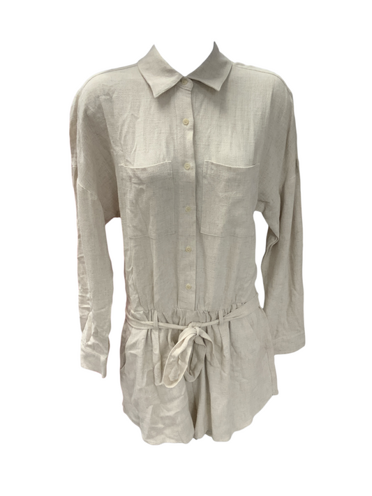 NWT Gentle Fawn Women’s Linen Romper Khaki S