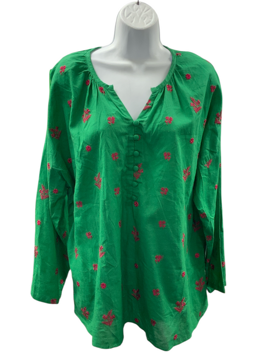 Beechtree Women's Blouse Emerald 2X