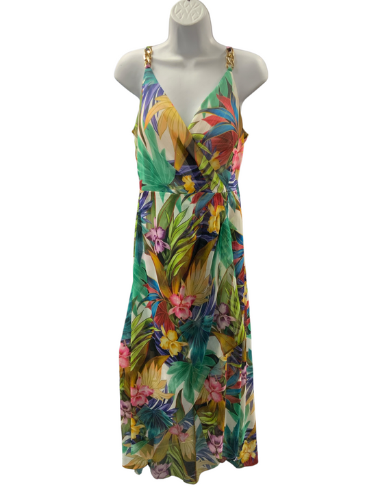 Guess Women's Maxi Dress Tropical 8=M