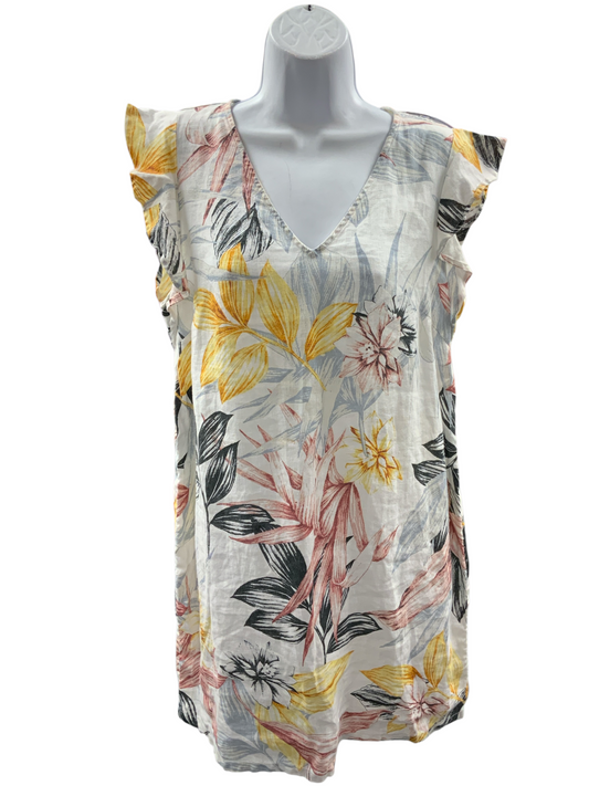 C & C Women's Linen Dress Multi M