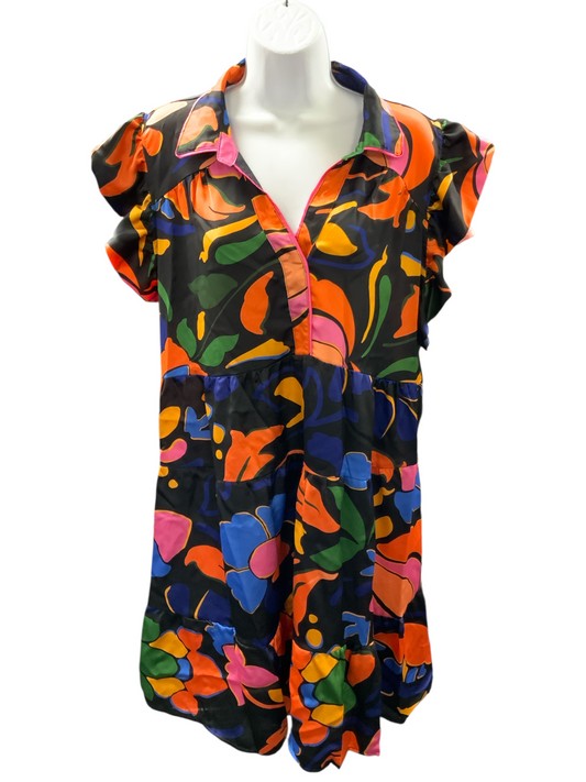 Umgee Women's Dress Multi Print 1XL