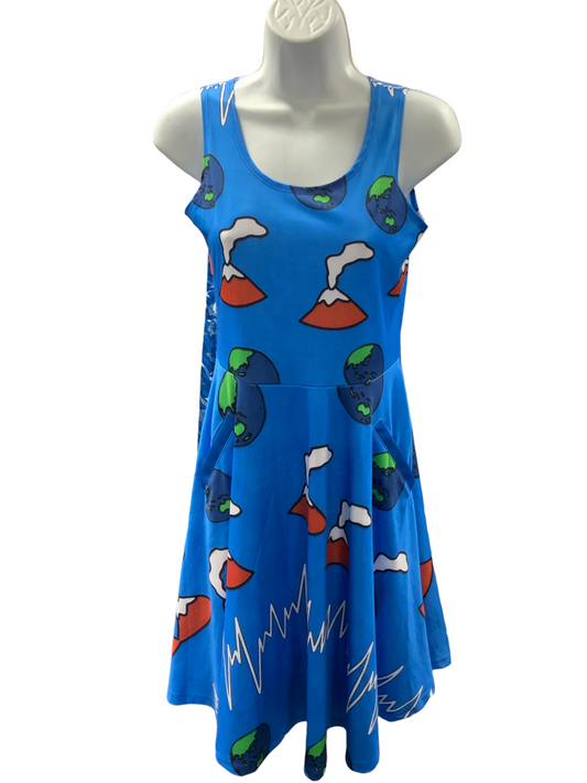 NEW Cow Cow Women's Globe Dress Marine M
