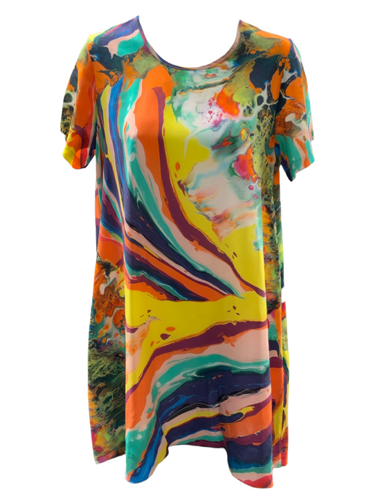 Klements Women's Dress Silk Multi S