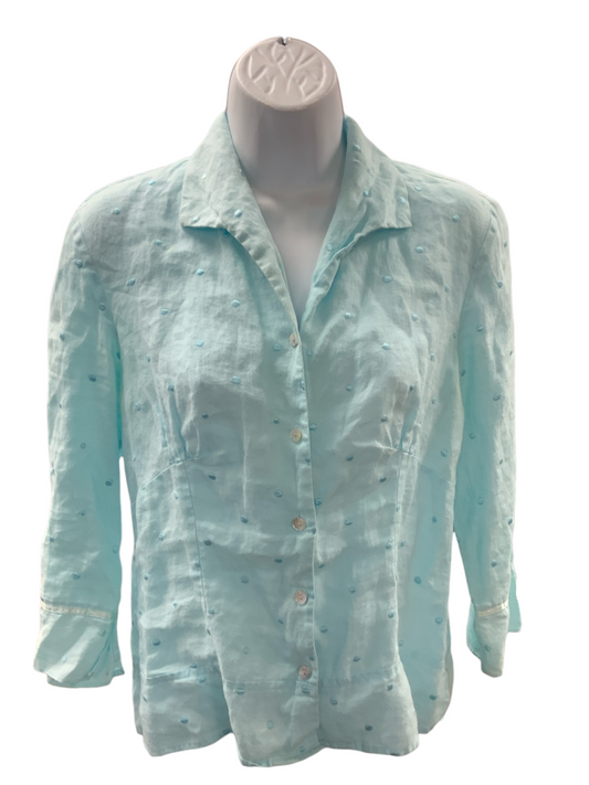 Richard Malcolm Women's Blouse Aqua M