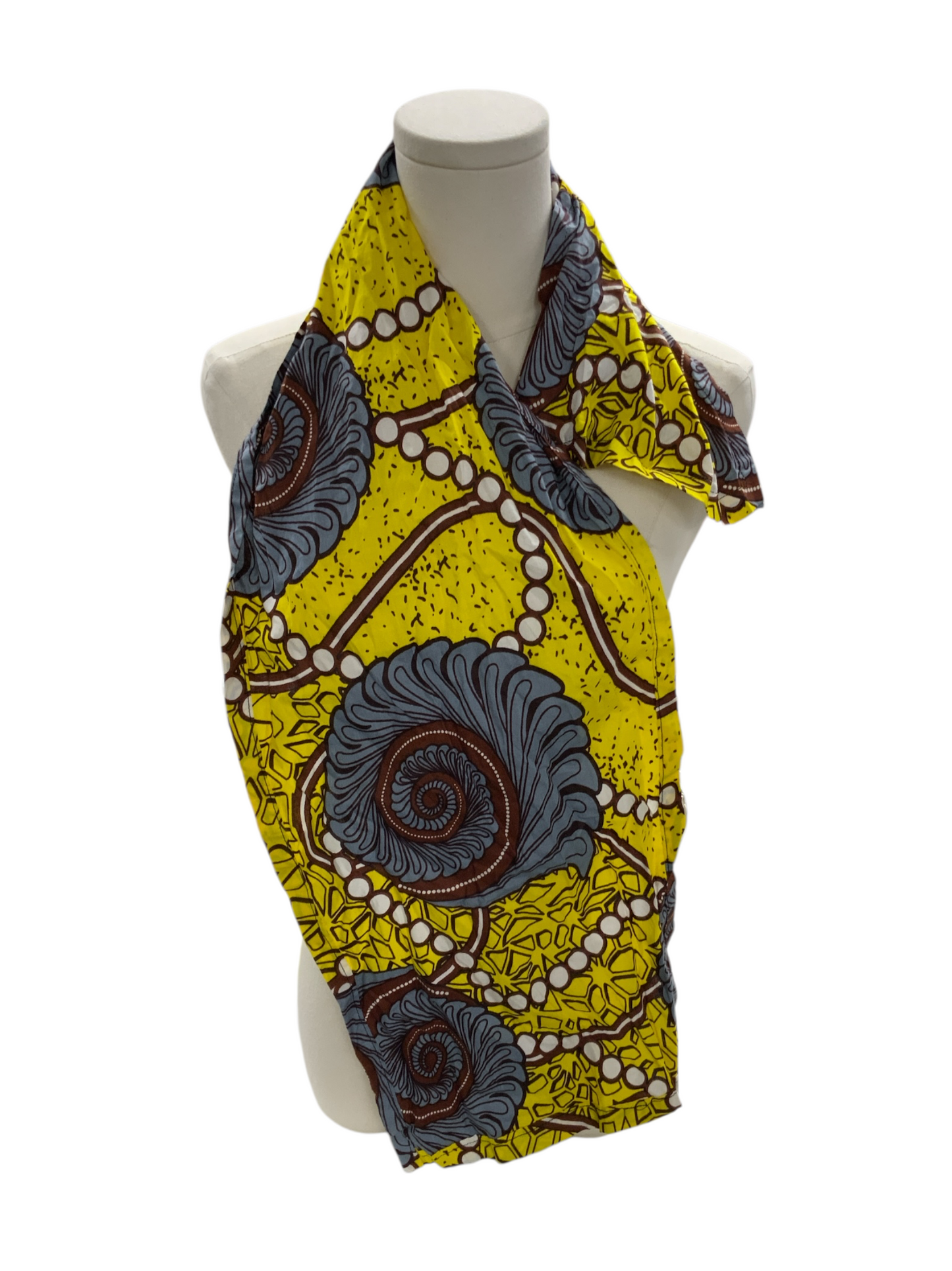Women's 2pc Dress/Scarf Yellow XS