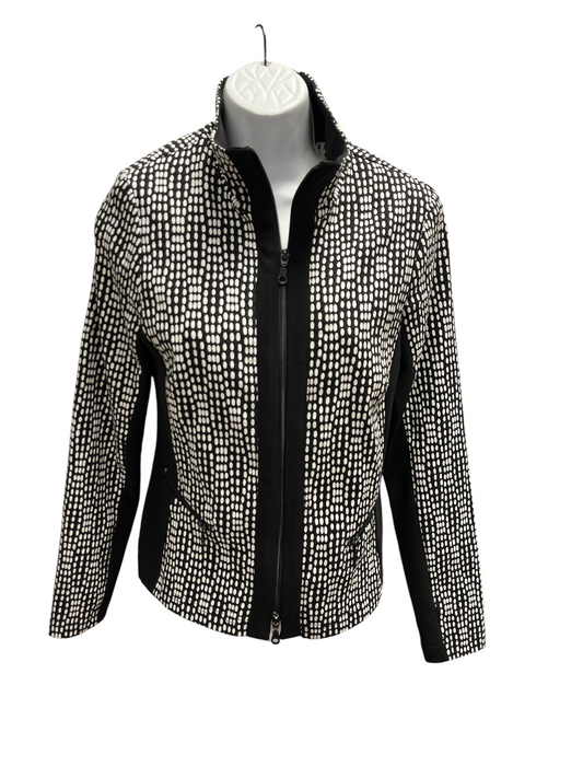 Joseph Ribkoff Women's Jacket Black White 10=M