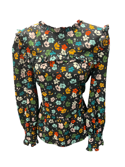 Crosby Mollie Burch Women's Blouse Multi Black XS