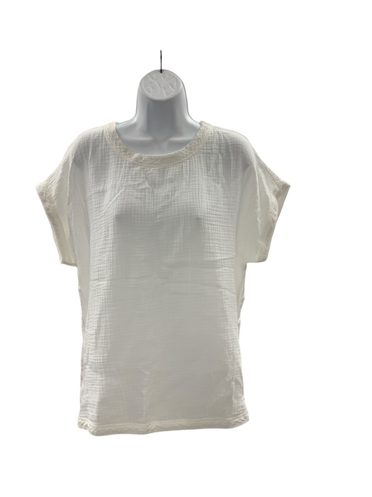 Faherty Women's Blouse White Gauze S