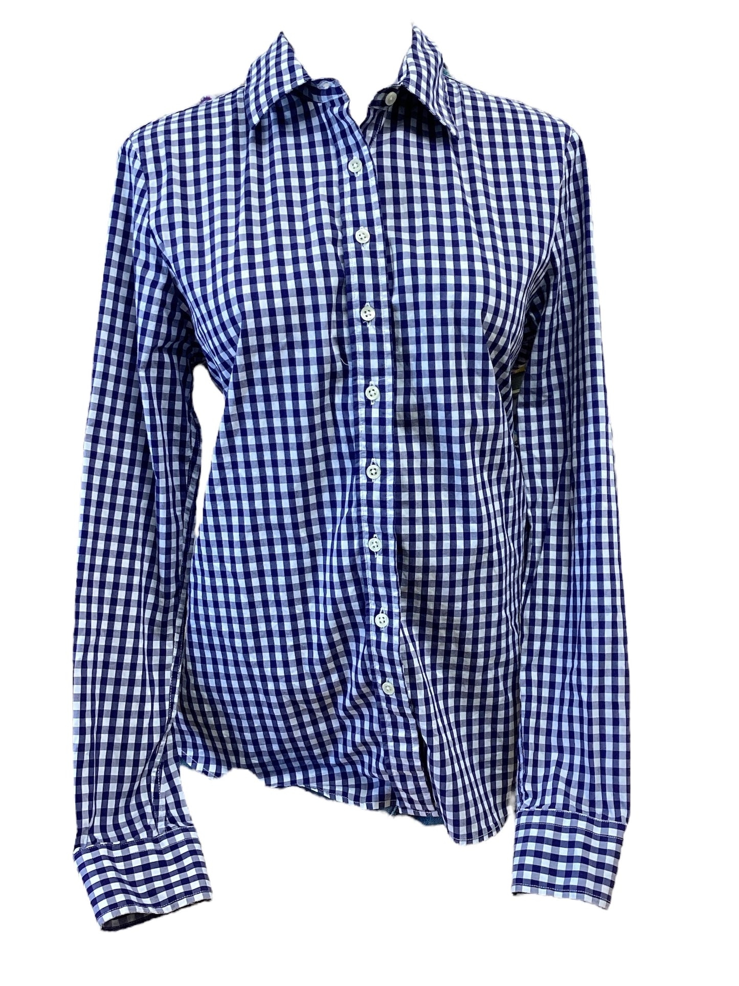 The Shirt Rochelle Behrens Shirt Navy Check M