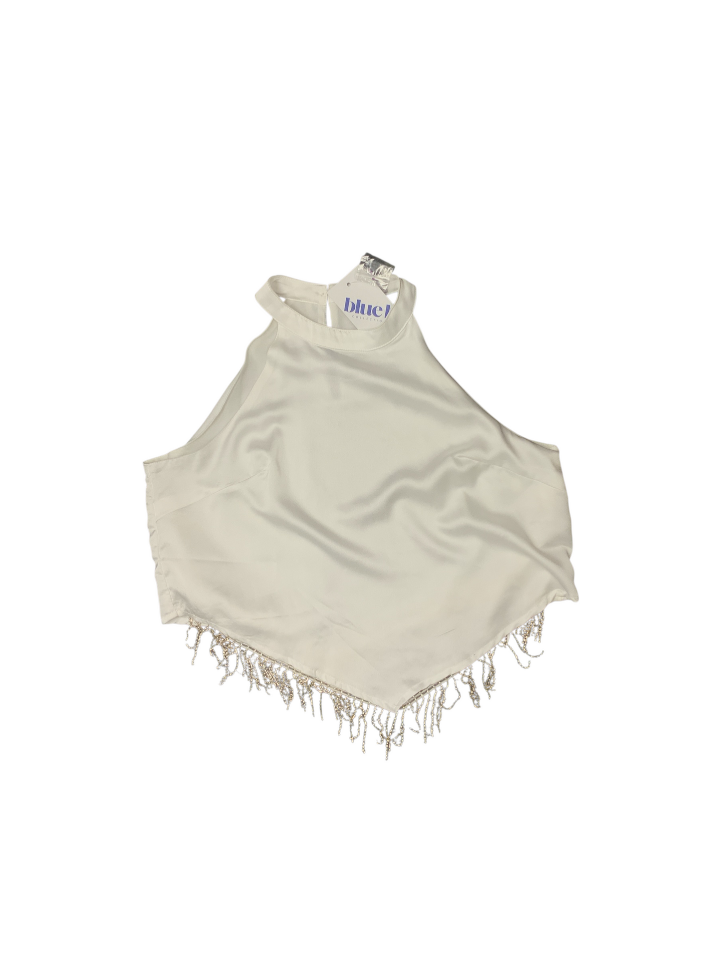 NWT BlueB Jr Blouse Fringe White M