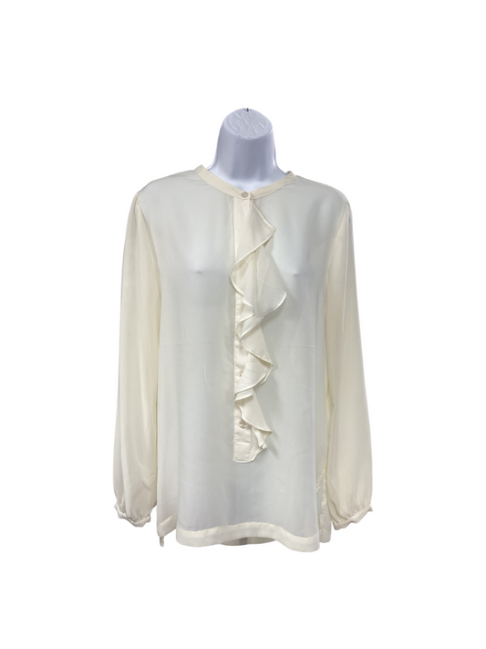 NWT Ellen Tracy Women's Blouse Cream M