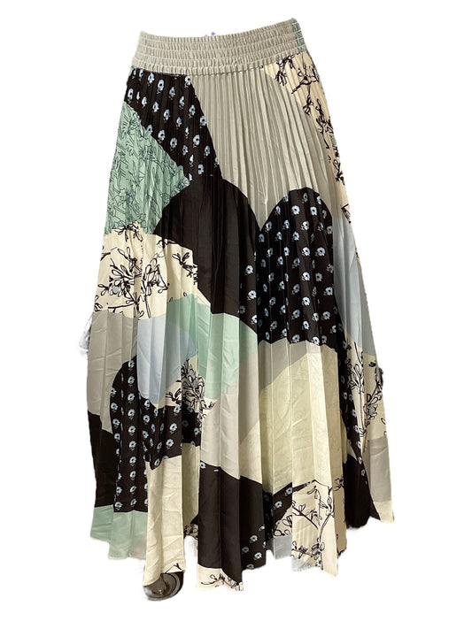 Club Monoco Women's Pleat Maxi Blue Patch L