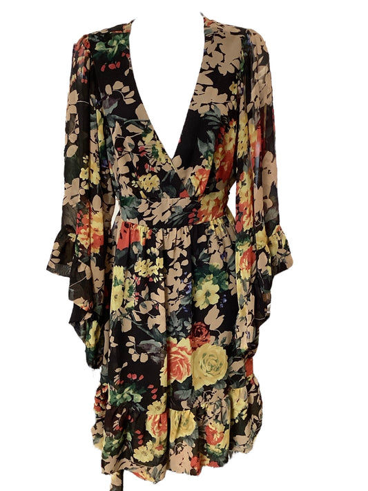 Betsey Johnson Women's Dress Multi Black 14=L