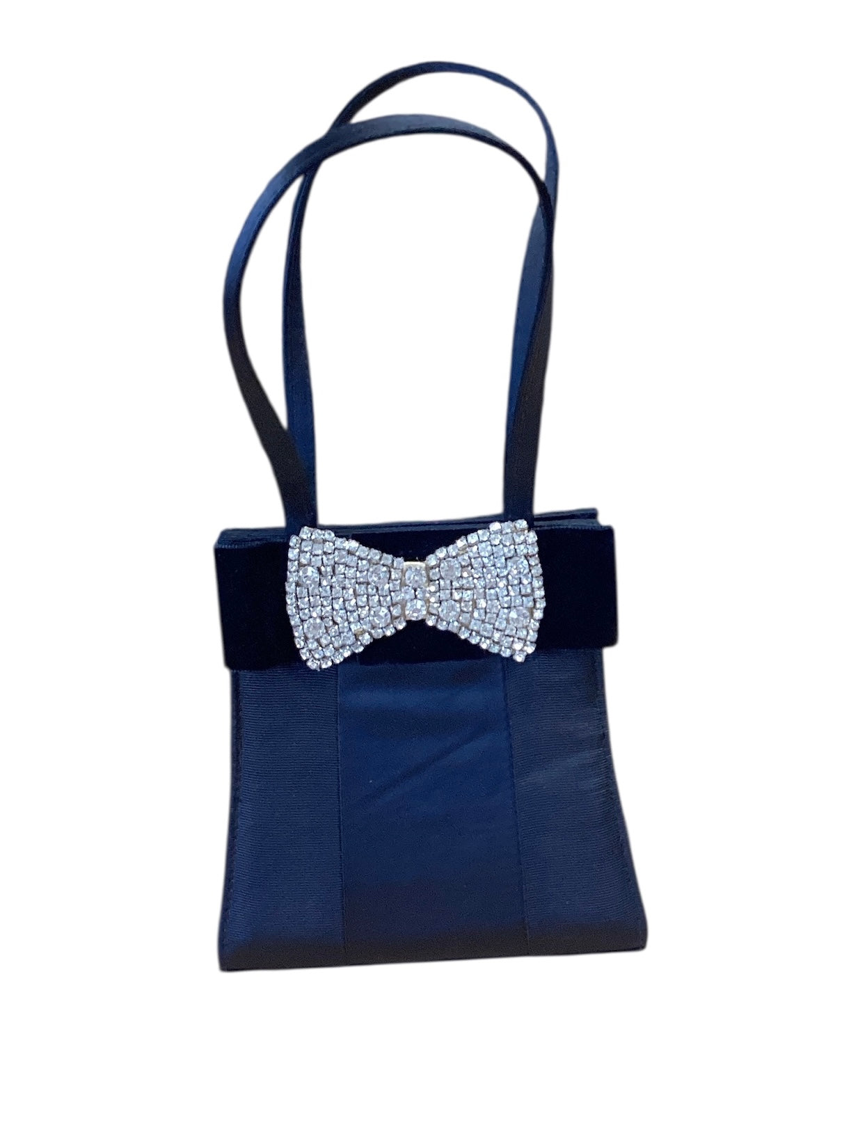 Lisi Lerch Black Satin Bow Bag