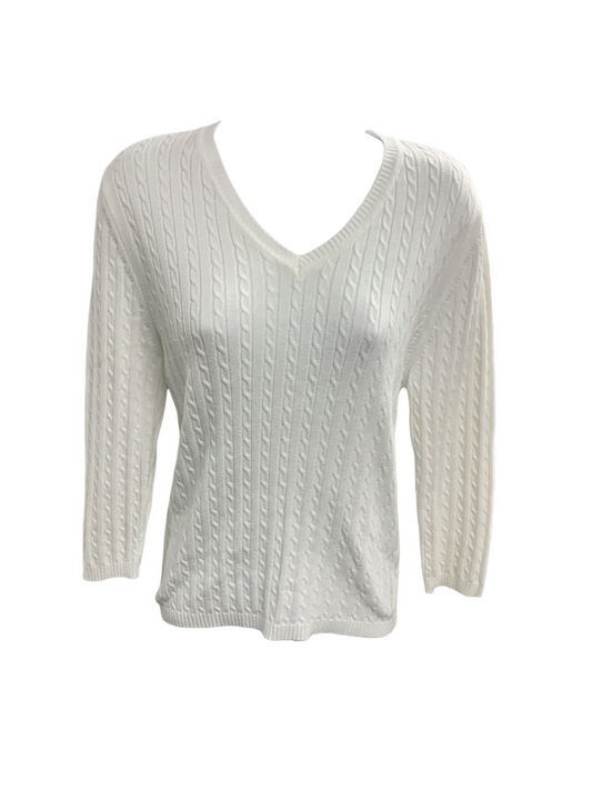 Splendor Women's Sweater White V M