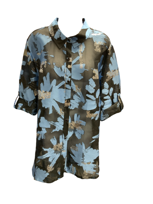 Berek Women's Sheer Evening Blouse Black XL