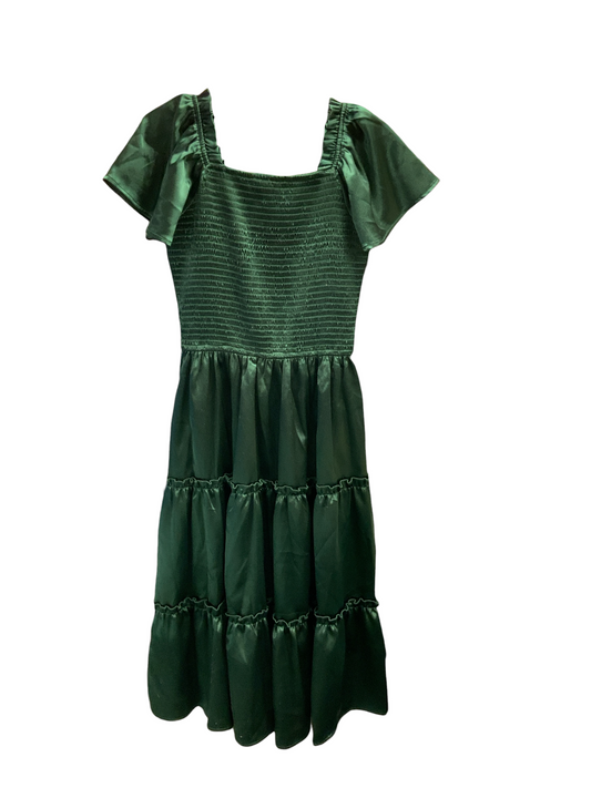 NWT Ivy City Girls Smock Dress Hunter XL 14