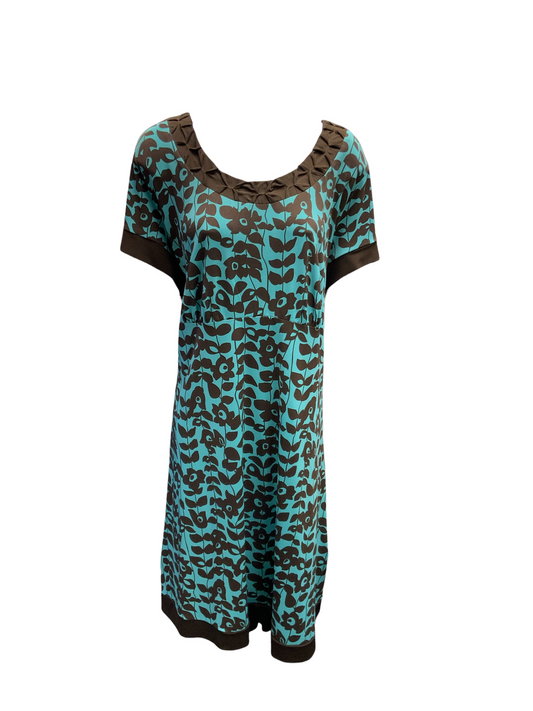 Apt 9 Women's Dress Teal/Brown 2X
