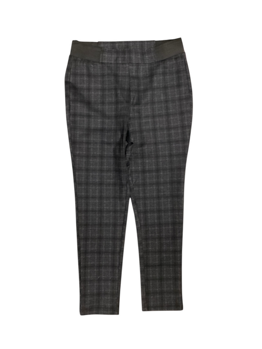 Baccini Women's pants Gray Plaid XL