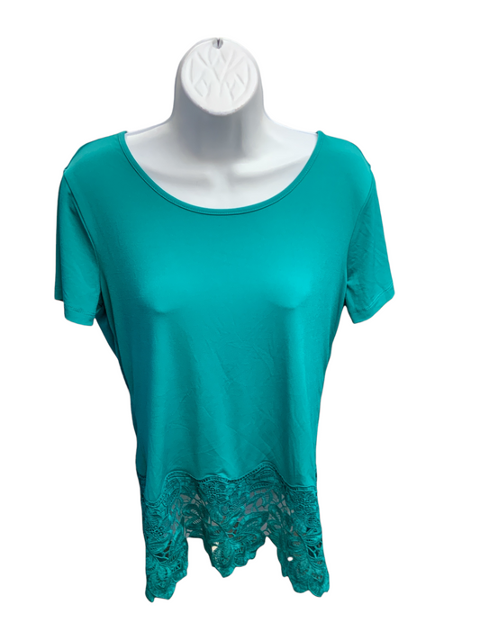 Susan Graver Occasions Women's Shirt Emerald S