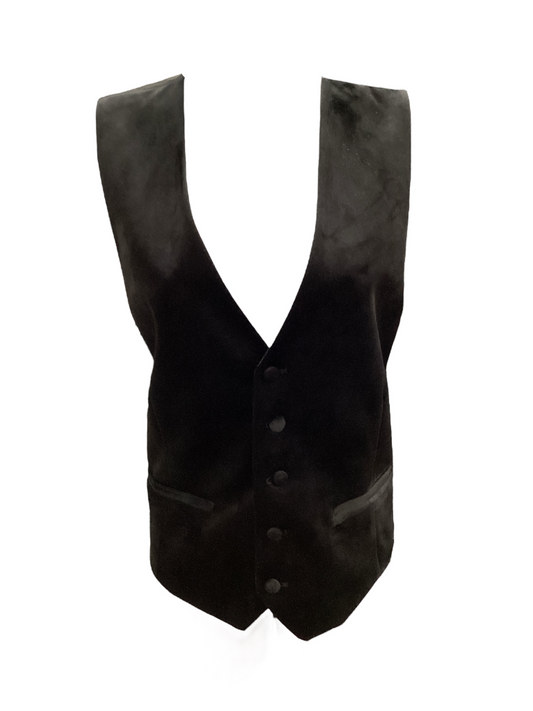 Men's Velvet Vest Black 38S=S/M