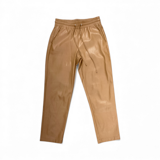Loft Women's Pleather Pant Tan S