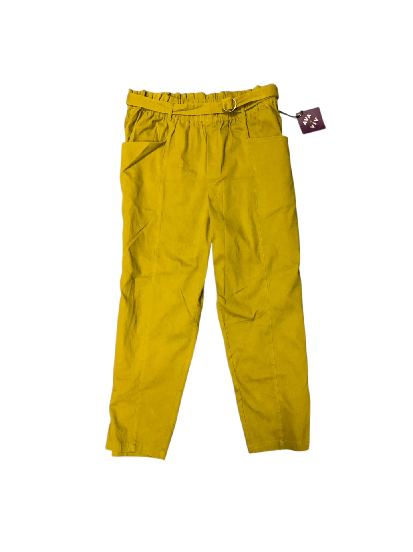 NWT AVA & VIV Women's Pant Olive 2x