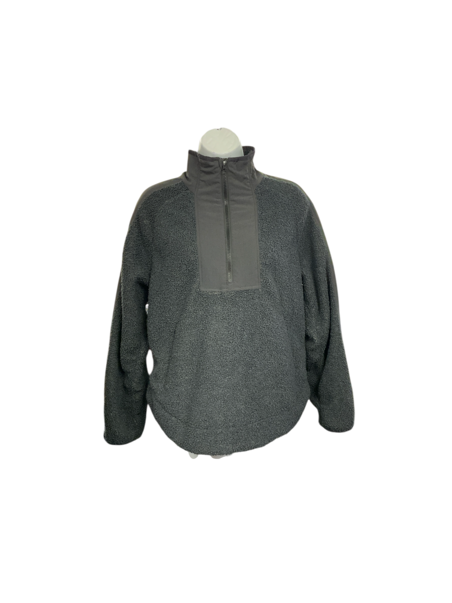 Marine Layer Women's 1/2 Zip Coal Sherpa M