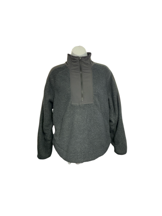 Marine Layer Women's 1/2 Zip Coal Sherpa M