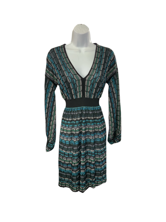 Laundry Shelli Segal Sweater Dress Teal S