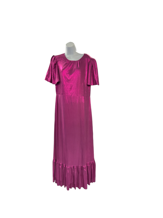 NWT Pomander Place Women's Gown Magenta Metallic XL
