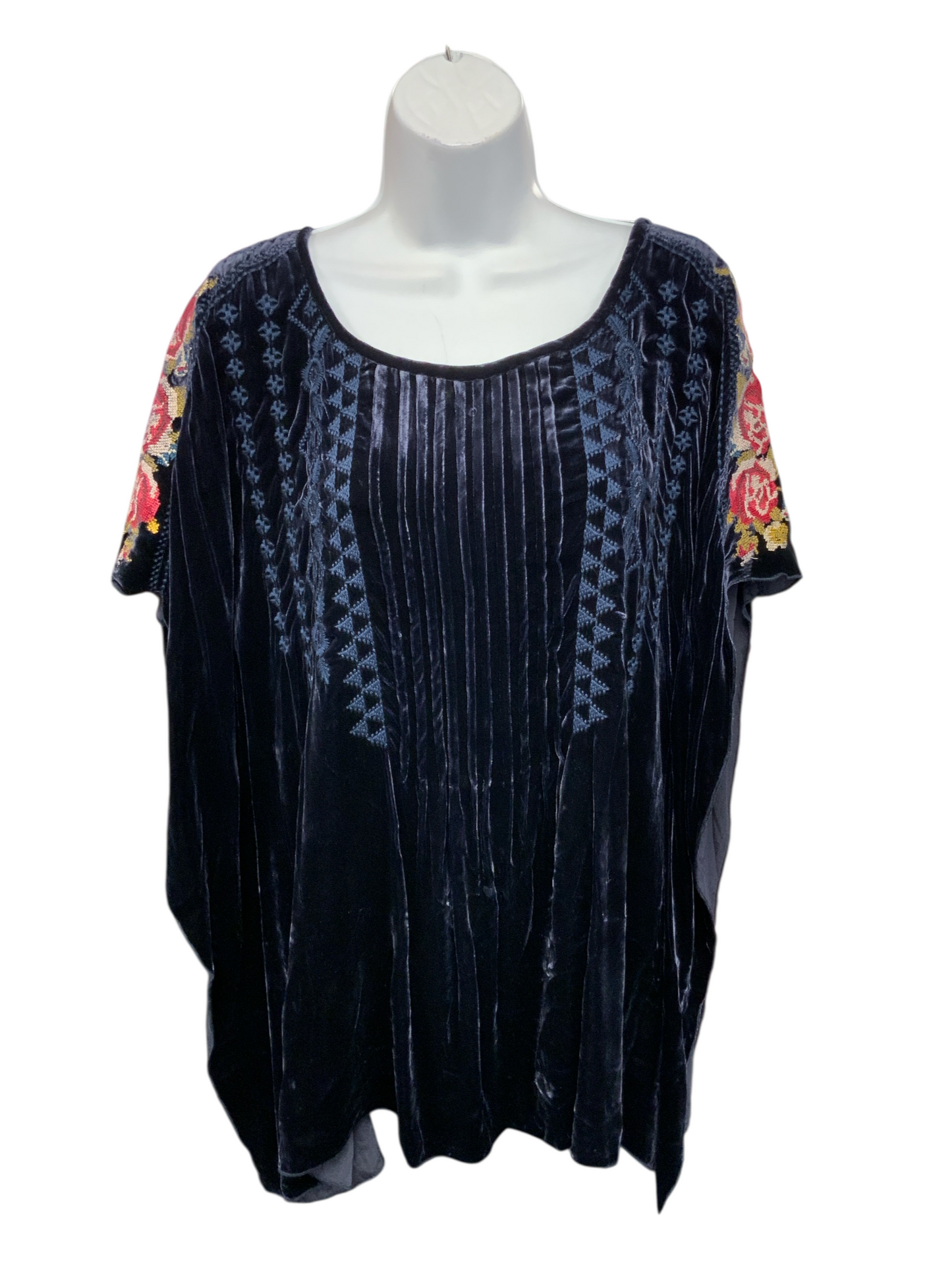 JW Los Angeles Women's Velvet Tunic Navy XS