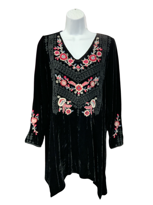 JW Los Angeles Women's Velvet Tunic Berry S