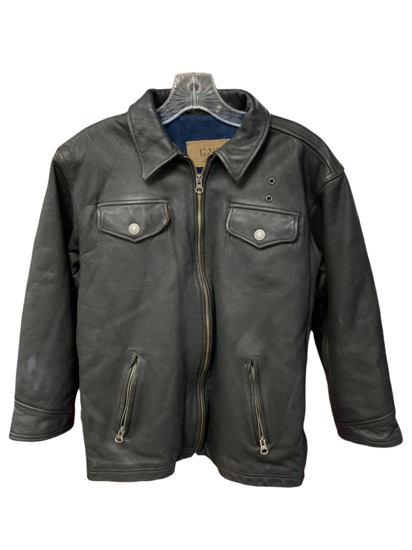 Gap Boy's Leather Jacket Coffee L