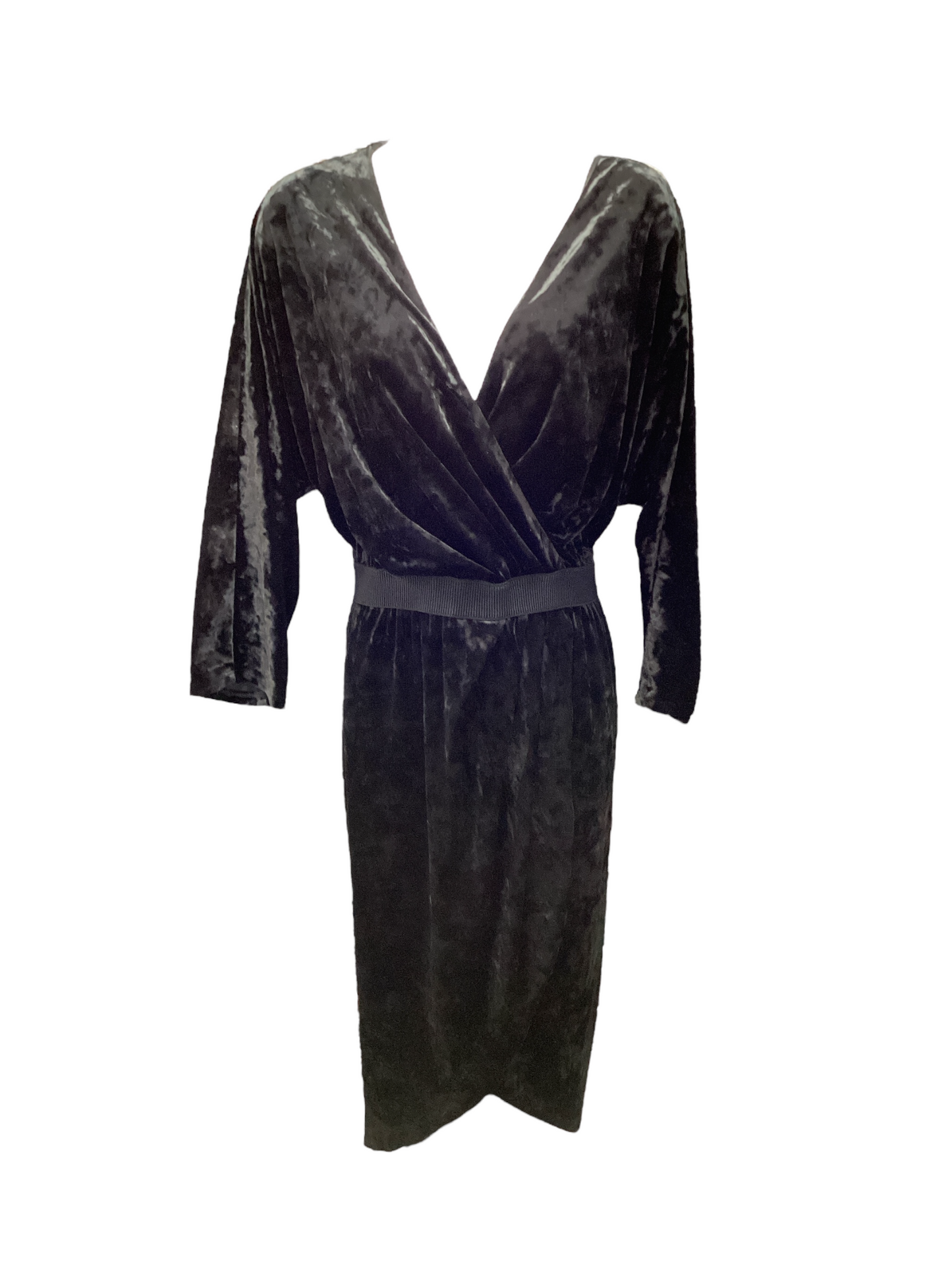 Eva Mendes Women's Dress Black Velour XL