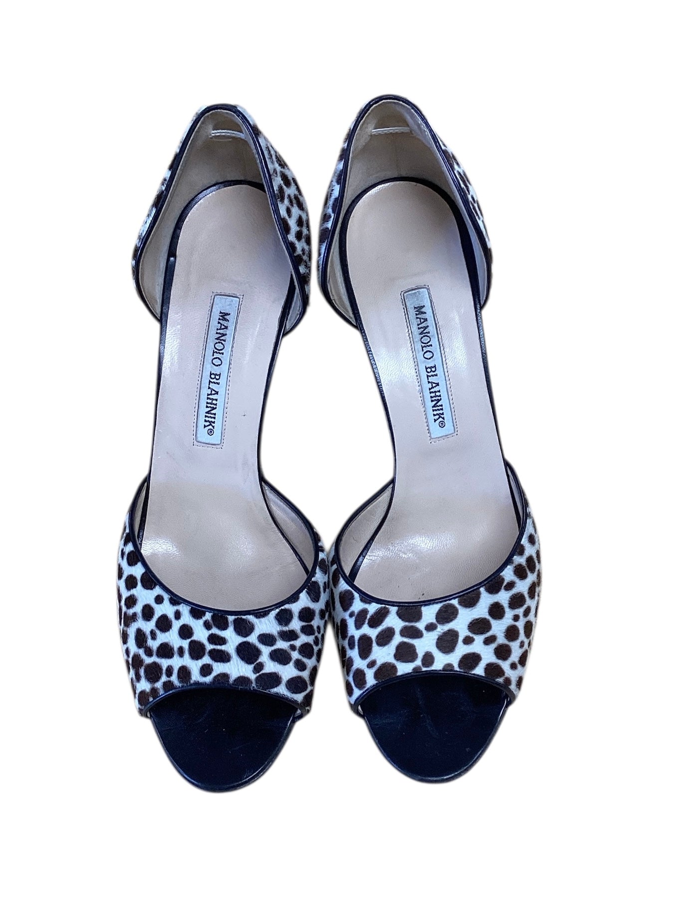 Manolo Blahnik Animal Print Sandals 39.5