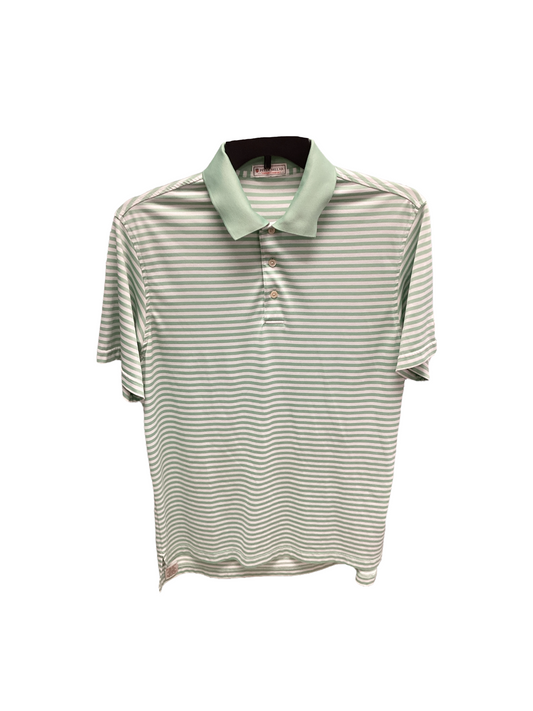 Peter Millar Men's Polo Green Striped M