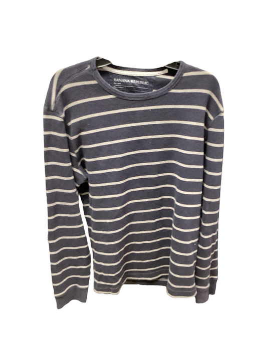 Banana Republic Men's Sweater Navy Striped L