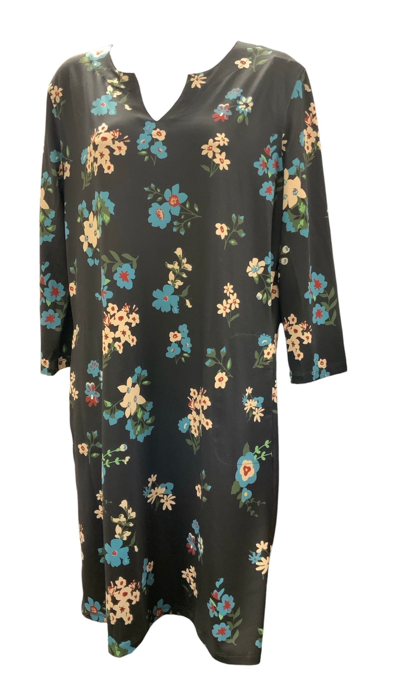 NWT LightBare Women's Dress Black Floral M