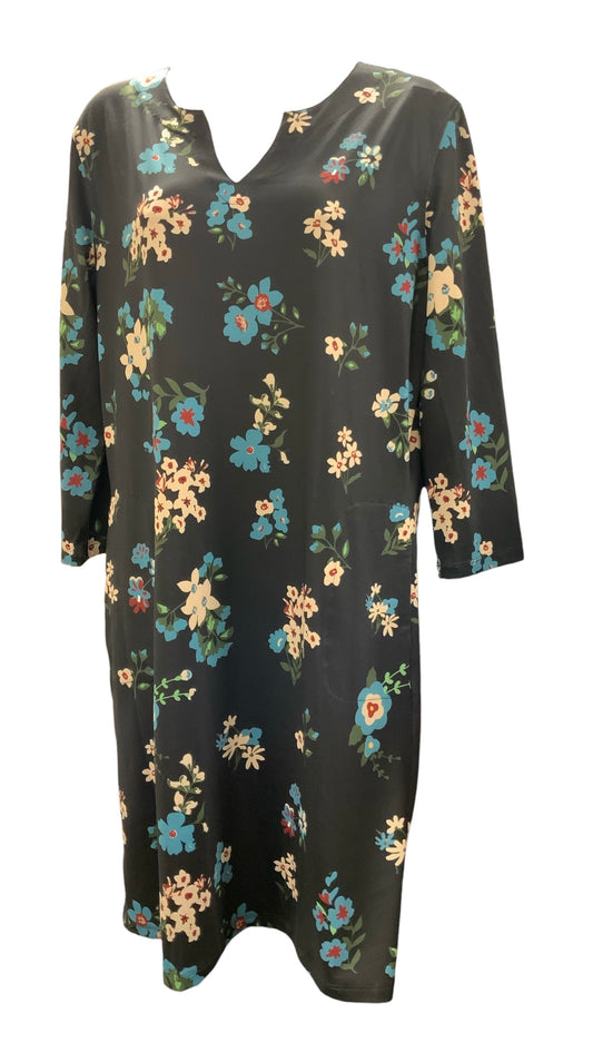 NWT LightBare Women's Dress Black Floral M