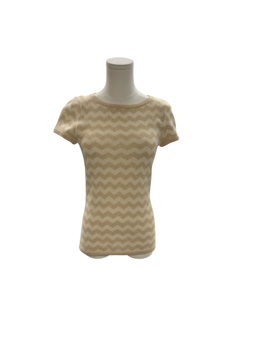 Lilly Pulitzer Women's Sweater Gold Chevron S