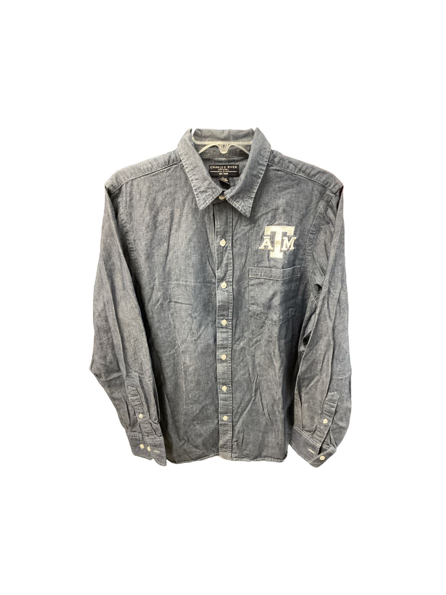 Charles River Men's Shirt Navy ATM M