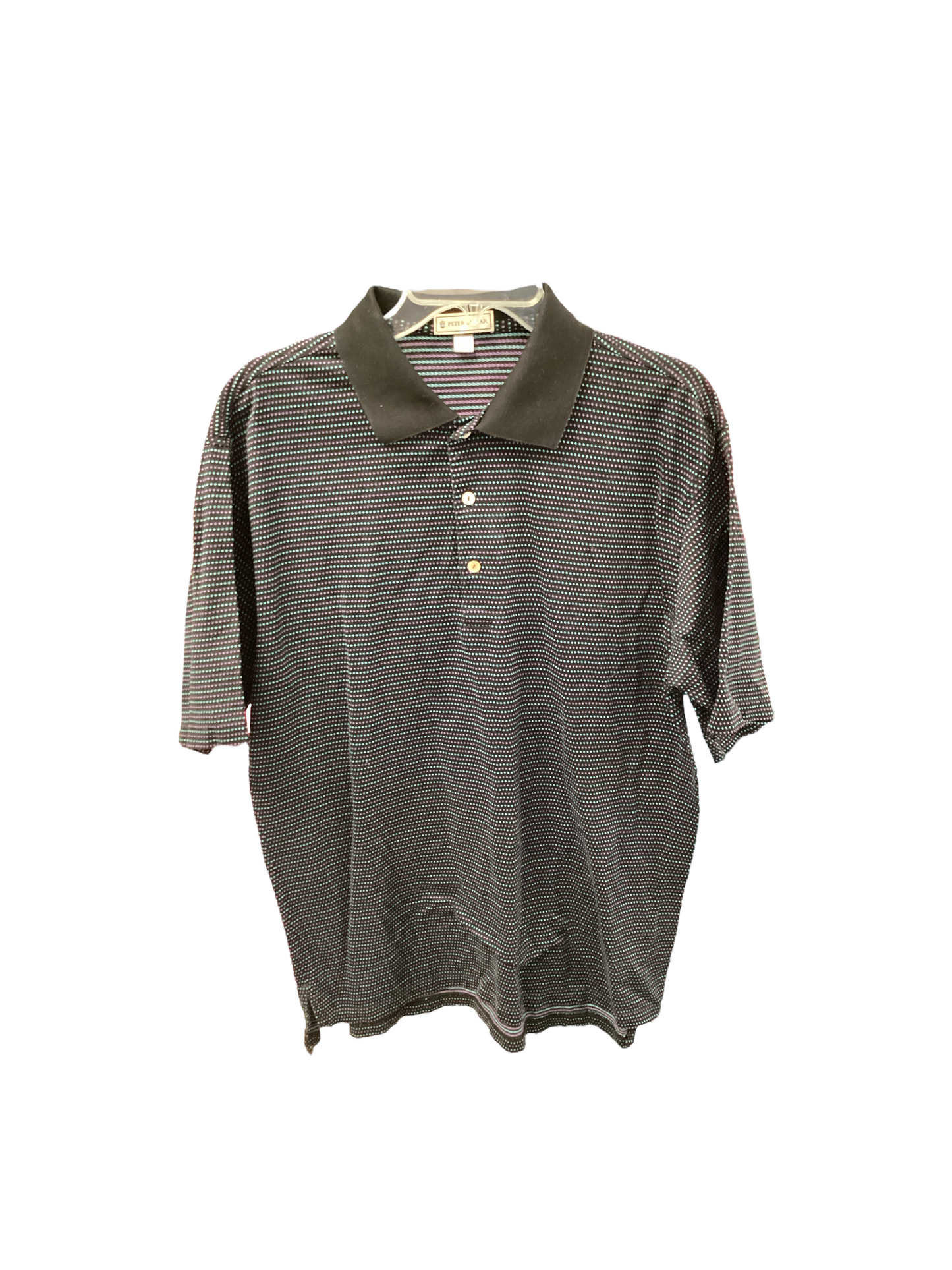 Peter Millar Men's Polo Black Multi L